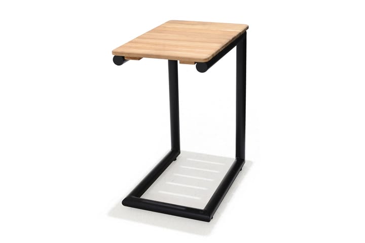 Sivupöytä Portals 47 cm - Musta/Puu - Puutarhakalusteet - Terassipöydät - Sivupöydät ulos
