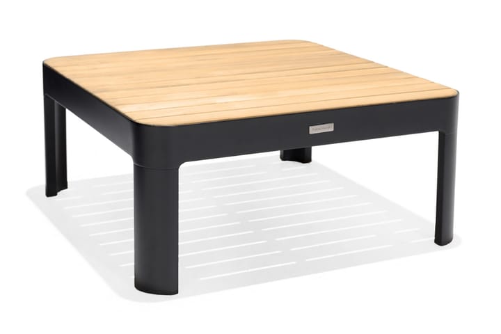 Sohvapöytä Portals 72 cm - Musta/Puu - Puutarhakalusteet - Terassipöydät - Sohvapöytä ulos & loungepöytä