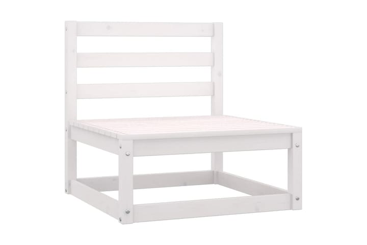 2-istuttava Puutarhasohva valkoinen täysi mänty - Valkoinen - Puutarhakalusteet - Terassipöydät - Ruokapöytä terassille