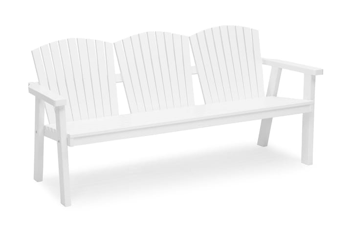 Sohva Solvik 3-istuttava Valkoinen - Puutarhakalusteet - Tuolit & nojatuolit - Ulkotilan nojatuolit