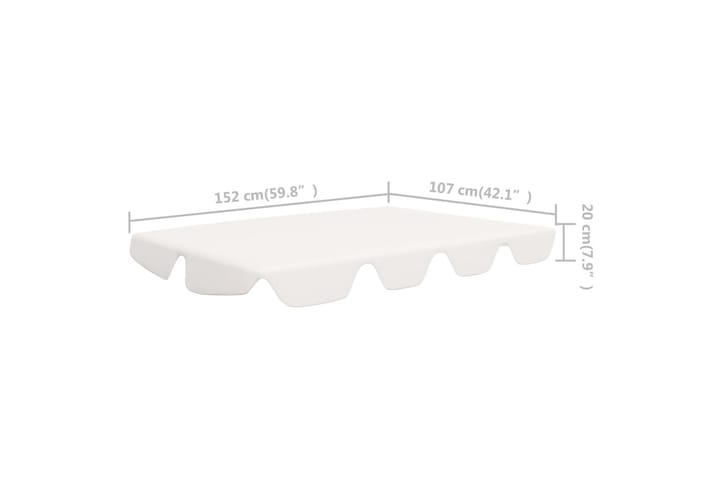 Vaihtokatos puutarhakeinuun valkoinen 192x147 cm 270 g/m² - Valkoinen - Puutarhakalusteet - Sohvat & penkit - Pihakeinut