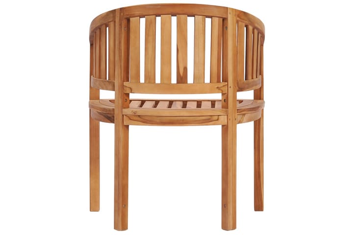 Banaaninmuotoiset tuolit 2 kpl täysi tiikki - Ruskea - Puutarhakalusteet - Sohvat & penkit - Puutarhapenkki & ulkopenkki