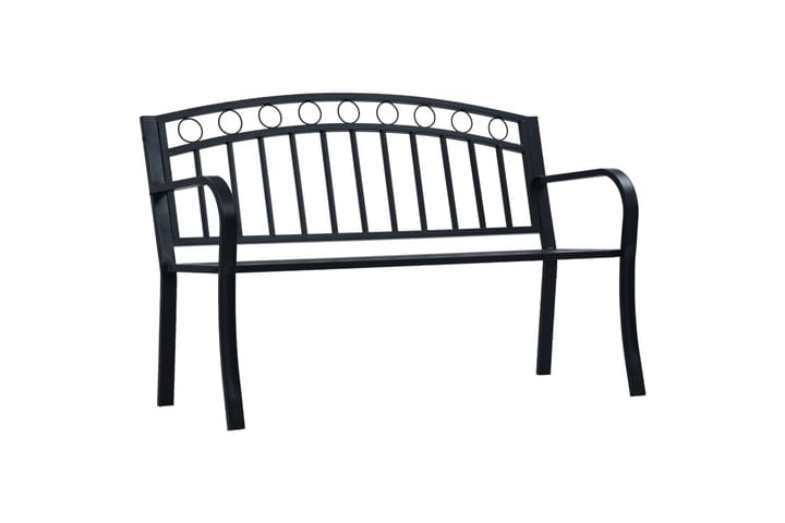 Puutarhapenkki 125 cm musta teräs - Musta - Puutarhakalusteet - Terassipöydät - Ruokapöytä terassille