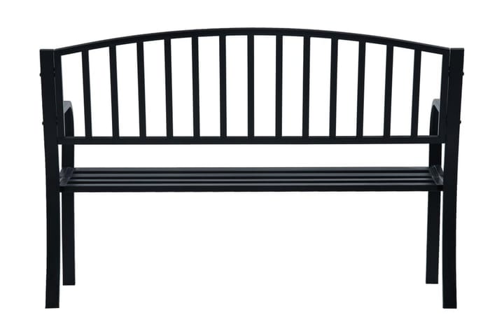 Puutarhapenkki 125 cm musta teräs - Musta - Puutarhakalusteet - Sohvat & penkit - Puutarhapenkki & ulkopenkki