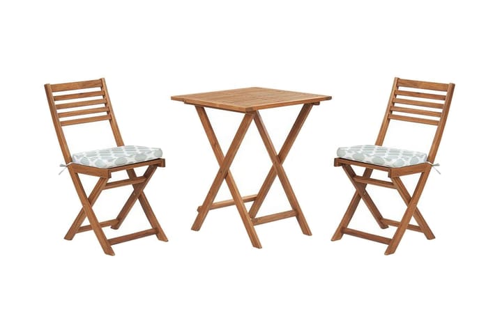 Fiji Parvekepöytä ja 2 tuolia Ruskea/minttu - Puutarhakalusteet - Ulkoryhmä - Ruokailuryhmät ulos