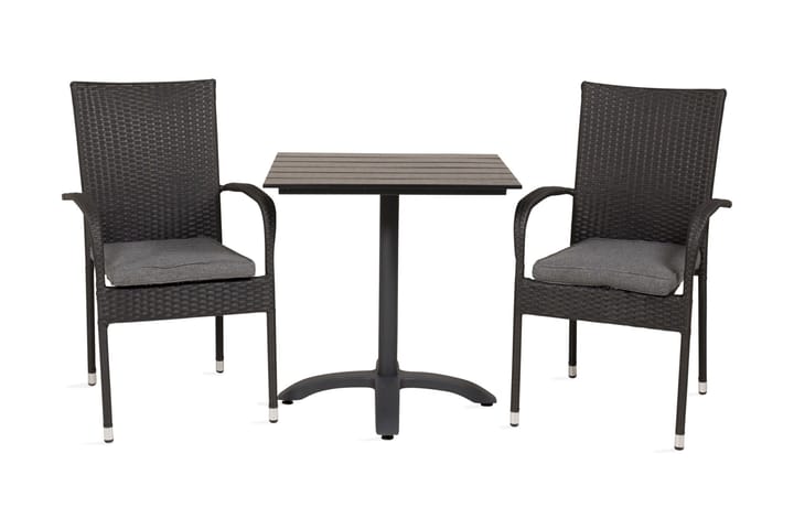 Parvekeryhmä Colorado 70 cm 2 Anna tuolia Musta - Venture Home - Puutarhakalusteet - Ulkoryhmä - Cafe-ryhmä