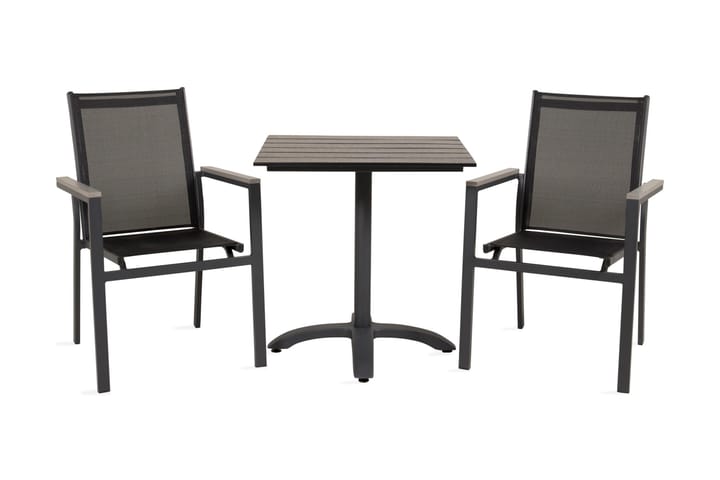 Parvekeryhmä Colorado 70 cm 2 Parma tuolia Musta - Venture Home - Puutarhakalusteet - Parveke - Parvekekalusteet - Parvekesetti
