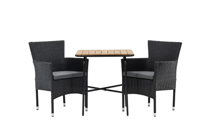 Parvekeryhmä Holmbeck 70 cm 2 Malina tuolia - Musta/Ruskea - Puutarhakalusteet - Ulkoryhmä - Cafe-ryhmä