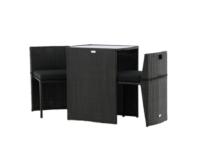 Parvekeryhmä Savanna 50 cm 2 tuolia Musta - Venture Home - Puutarhakalusteet - Ulkoryhmä - Cafe-ryhmä