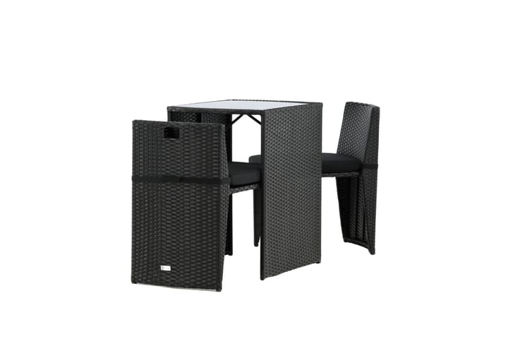 Parvekeryhmä Savanna 50 cm 2 tuolia Musta - Venture Home - Puutarhakalusteet - Ulkoryhmä - Cafe-ryhmä