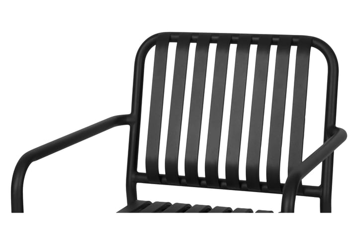 Ruokailuryhmä Gardeno 150 cm + 2 Pinottavaa tuolia+penkki - Musta - Puutarhakalusteet - Ulkoryhmä - Ruokailuryhmät ulos