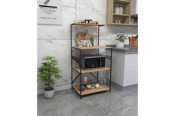 Keittiöhylly Dormea 45x60 cm - Musta / Luonnonväri - Huonekalut - Pöytä & ruokailuryhmä - Työpöytä - Kirjoituspöytä