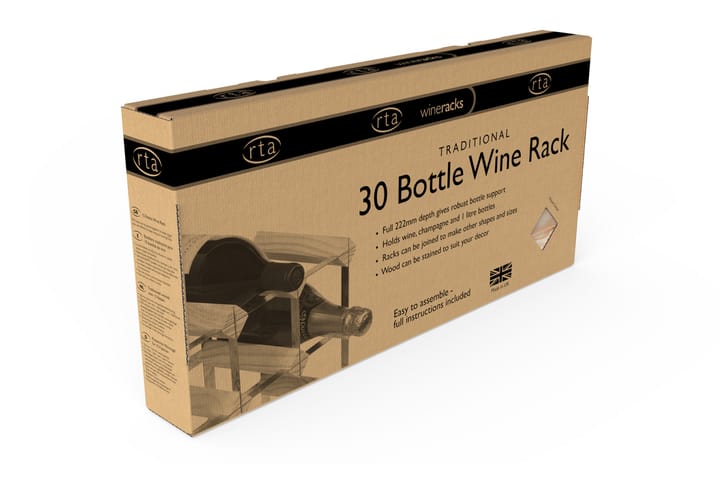 30 pulloa 5x5 Luonnonväri/sinkitty teräs - RTA Wineracks - Säilytys - Hyllyt - Säilytyshylly - Viiniteline & viinihylly