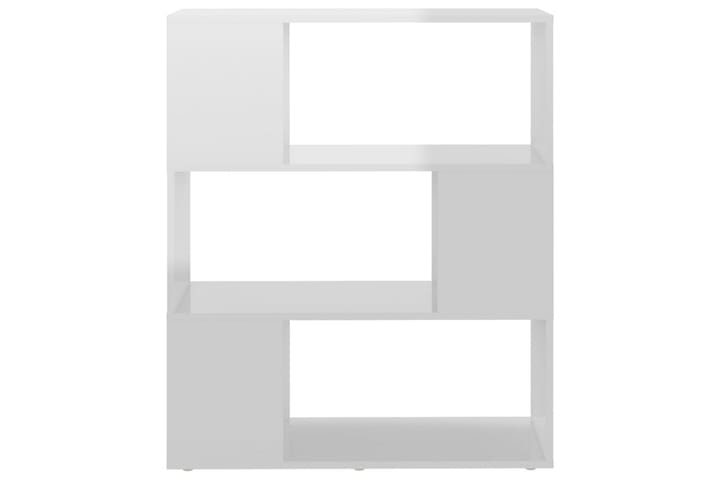 Kirjahylly/tilanjakaja korkeakiilto valk. 80x24x94 cm - Valkoinen - Säilytys - Hyllyt
