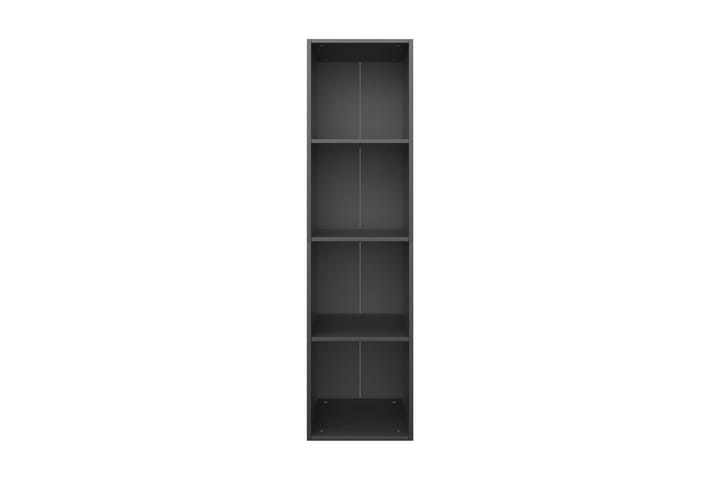 Kirjakaappi/TV-kaappi musta 36x30x143 cm lastulevy - Musta - Säilytys - Hyllyt