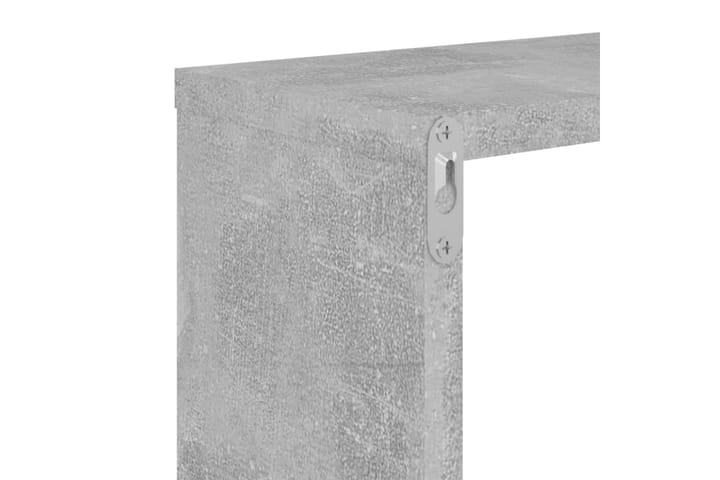 Kuutioseinähyllyt 4 kpl betoninharmaa 26x15x26 cm - Harmaa - Säilytys - Hyllyt