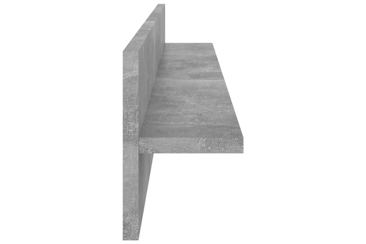 Seinähyllyt 2 kpl betoninharmaa 80x11,5x18 cm lastulevy - Harmaa - Säilytys - Hyllyt