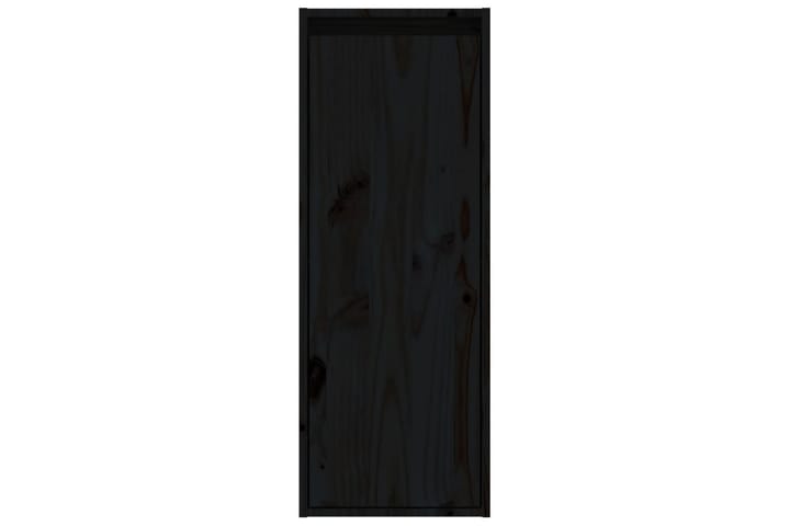 Seinäkaappi musta 30x30x80 cm täysi mänty - Musta - Säilytys - Hyllyt