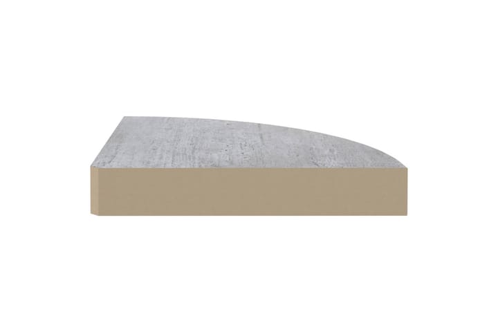 Seinäkulmahylly betoninharmaa 25x25x3,8 cm MDF - Harmaa - Säilytys - Hyllyt