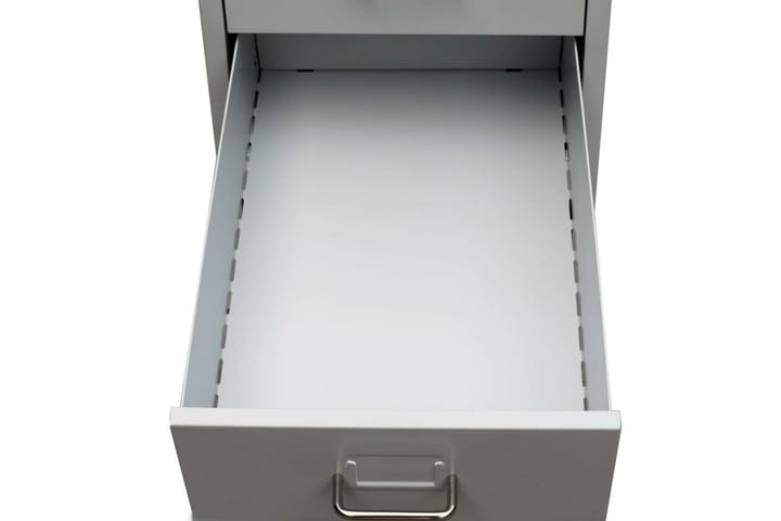 Arkistokaappi 5 vetolaatikolla 68,5 cm harmaa teräs - Harmaa - Säilytys - Kaappi - Säilytyskaappi - Toimistokaappi - Arkistokaappi & kansiokaappi