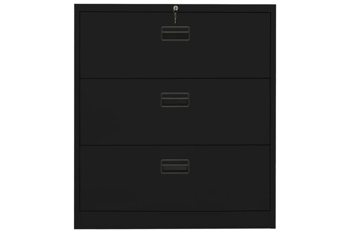 Arkistokaappi musta 90x46x103 cm teräs - Musta - Säilytys - Kaappi - Säilytyskaappi - Toimistokaappi - Arkistokaappi & kansiokaappi