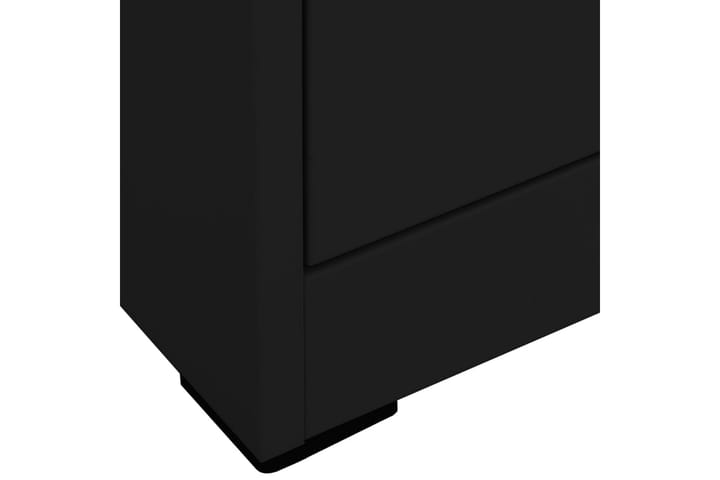 Arkistokaappi musta 90x46x164 cm teräs - Musta - Säilytys - Kaappi - Säilytyskaappi - Toimistokaappi - Asiakirjakaappi