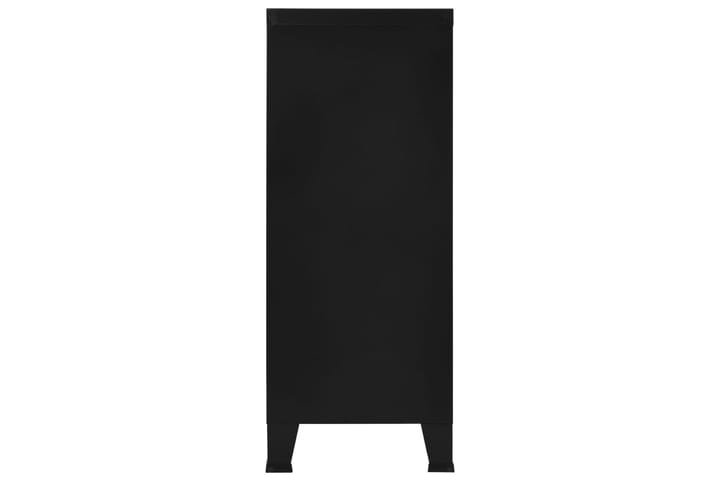 Arkistokaappi teollinen musta 90x40x100 cm teräs - Musta - Säilytys - Kaappi - Säilytyskaappi - Toimistokaappi - Asiakirjakaappi