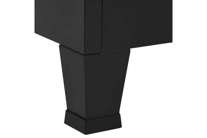 Arkistokaappi teollinen musta 90x40x100 cm teräs - Musta - Säilytys - Kaappi - Säilytyskaappi - Toimistokaappi - Asiakirjakaappi