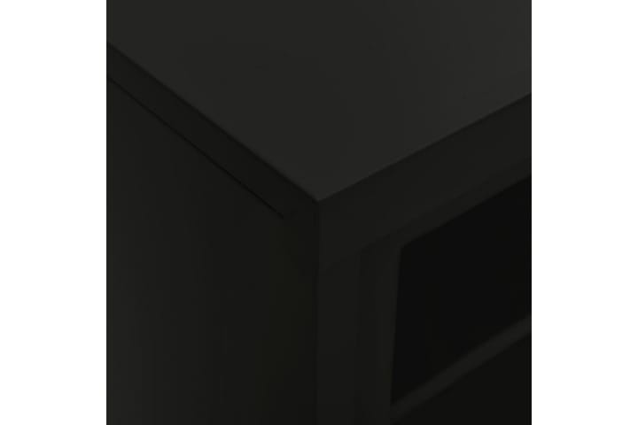 Liukuovikaappi musta 90x40x90 cm teräs - Säilytys - Kaappi - Säilytyskaappi - Toimistokaappi - Asiakirjakaappi