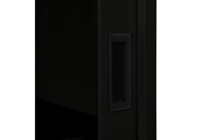 Liukuovikaappi musta 90x40x90 cm teräs - Säilytys - Kaappi - Säilytyskaappi - Toimistokaappi - Asiakirjakaappi