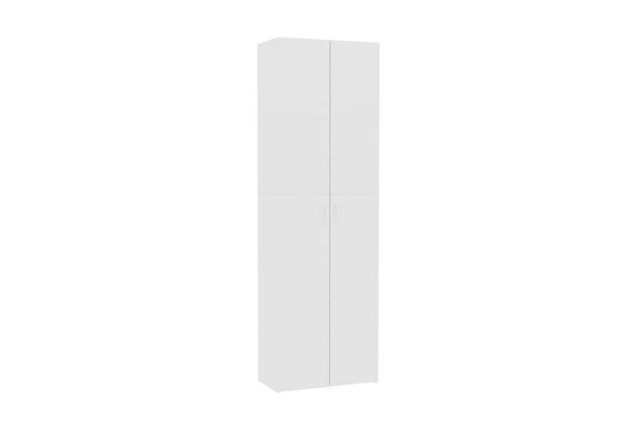 Toimistokaappi korkeakiilto valkoinen 60x32x190 cm lastulevy - Valkoinen - Säilytys - Kaappi - Säilytyskaappi - Toimistokaappi - Asiakirjakaappi