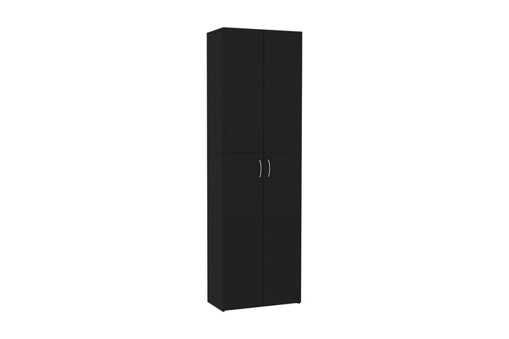 Toimistokaappi musta 60x32x190 cm lastulevy - Musta - Säilytys - Kaappi - Säilytyskaappi