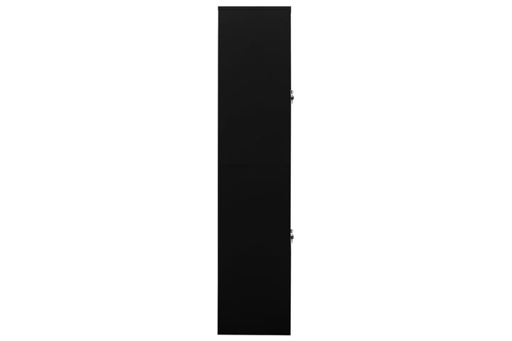 Toimistokaappi musta 90x40x180 cm teräs - Säilytys - Kaappi - Säilytyskaappi - Toimistokaappi - Asiakirjakaappi