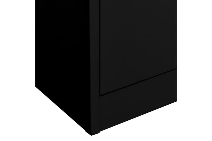 Toimistokaappi musta 90x40x180 cm teräs - Säilytys - Kaappi - Säilytyskaappi - Toimistokaappi - Asiakirjakaappi