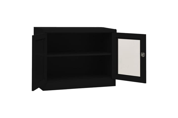 Toimistokaappi musta 90x40x70 cm teräs - Musta - Säilytys - Kaappi - Säilytyskaappi - Toimistokaappi - Asiakirjakaappi