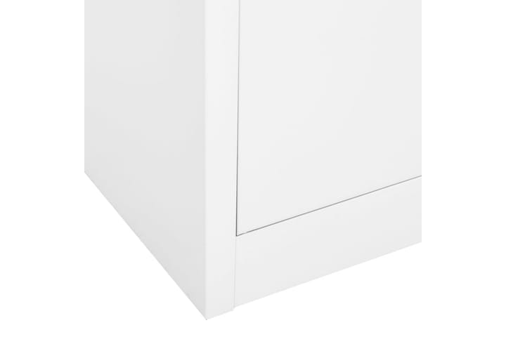 Toimistokaappi valkoinen 90x40x180 cm teräs - Säilytys - Kaappi - Säilytyskaappi - Toimistokaappi - Asiakirjakaappi