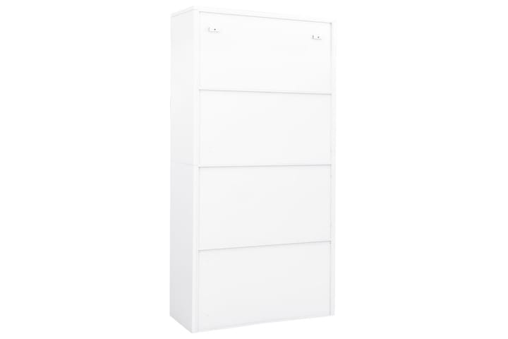 Toimistokaappi valkoinen 90x40x180 cm teräs - Valkoinen - Säilytys - Kaappi - Säilytyskaappi - Toimistokaappi - Asiakirjakaappi
