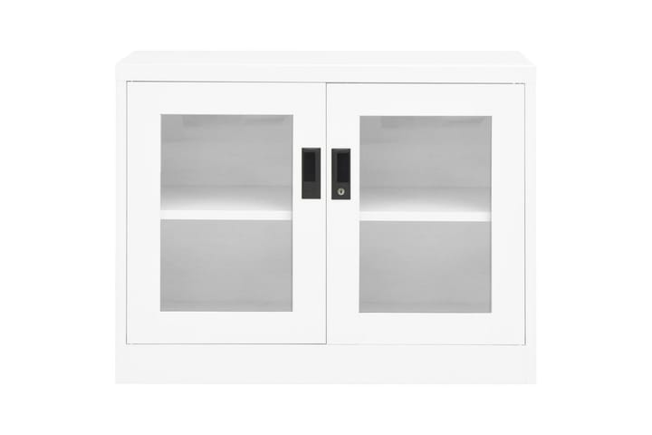 Toimistokaappi valkoinen 90x40x70 cm teräs - Valkoinen - Säilytys - Kaappi - Säilytyskaappi - Toimistokaappi - Asiakirjakaappi