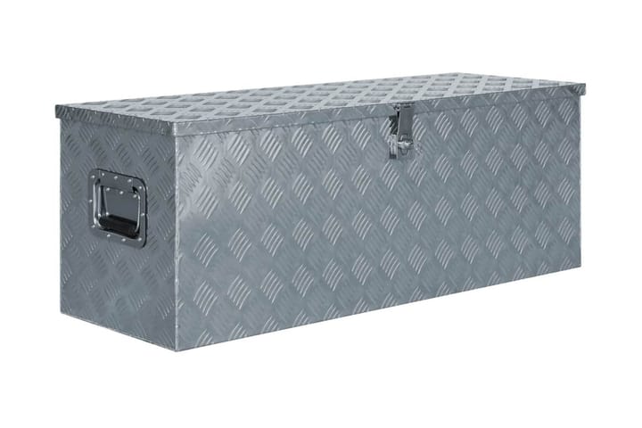 Alumiinilaatikko 110,5x38,5x40 cm hopea - Hopea - Säilytys - Kaappi - Säilytyskaappi - Turvakaappi - Talletuskaappi