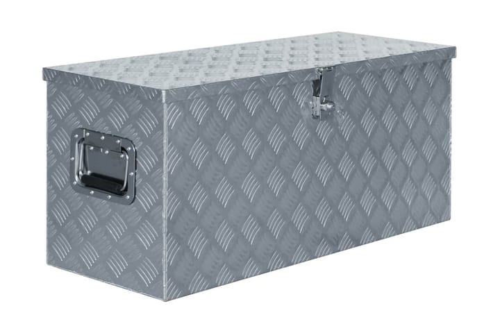 Alumiinilaatikko 90,5x35x40 cm hopea - Hopea - Säilytys - Kaappi - Säilytyskaappi - Turvakaappi - Talletuskaappi