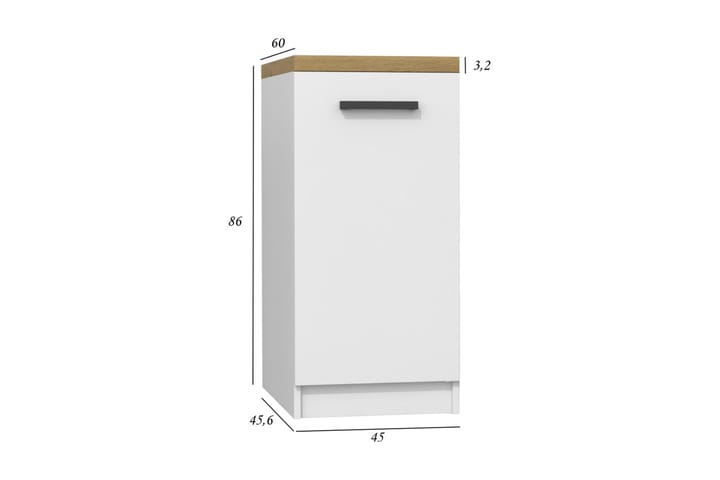 Keittiön alakaappi Setsie 45x60x86 cm ovella - Säilytys - Kaappi - Säilytyskaappi