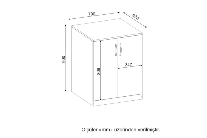 Kylpyhuonekaappi Lanpher 70 cm - Valkoinen - Säilytys - Kaappi - Säilytyskaappi