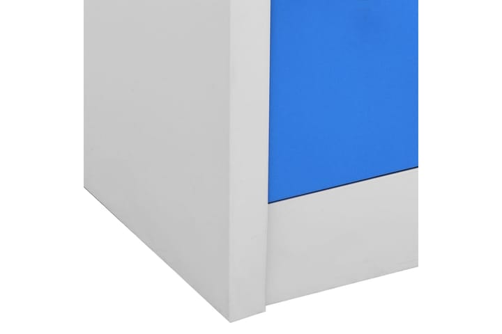 Pukukaapit 2 kpl vaaleanharmaa ja sininen 90x45x92,5 cm terä - Harmaa - Säilytys - Kaappi - Säilytyskaappi