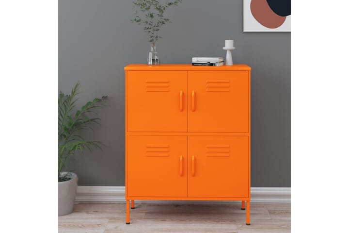 Varastokaappi oranssi 80x35x101,5 cm teräs - Säilytys - Kaappi - Säilytyskaappi - Pukukaappi