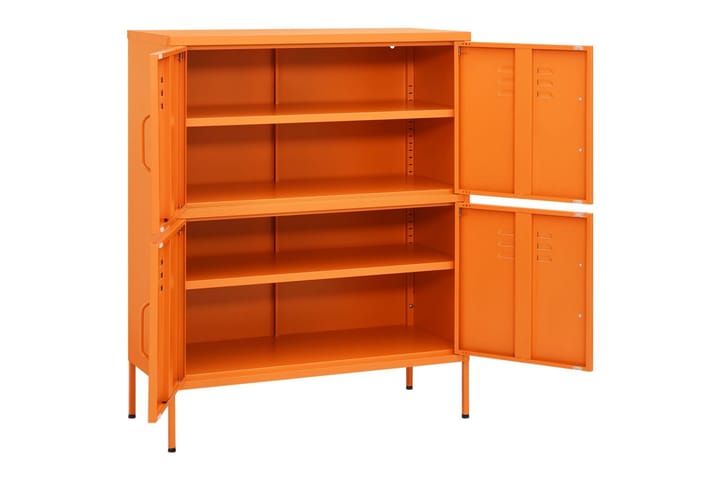 Varastokaappi oranssi 80x35x101,5 cm teräs - Säilytys - Kaappi - Säilytyskaappi