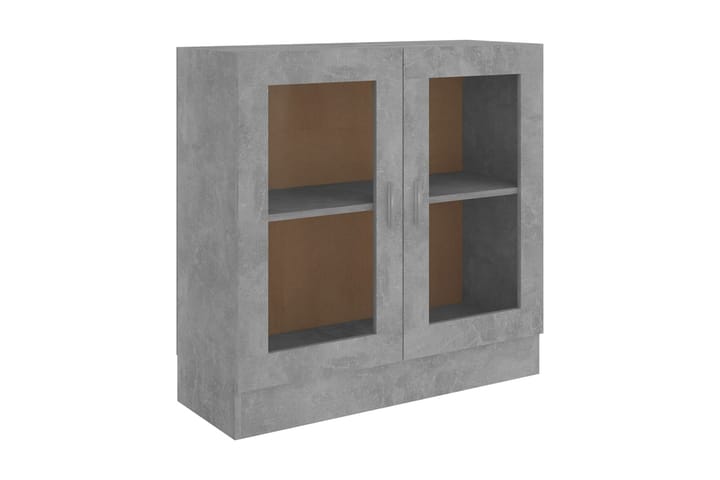 Vitriinikaappi betoninharmaa 82,5x30,5x80 cm lastulevy - Harmaa - Säilytys - Kaappi - Vitriini