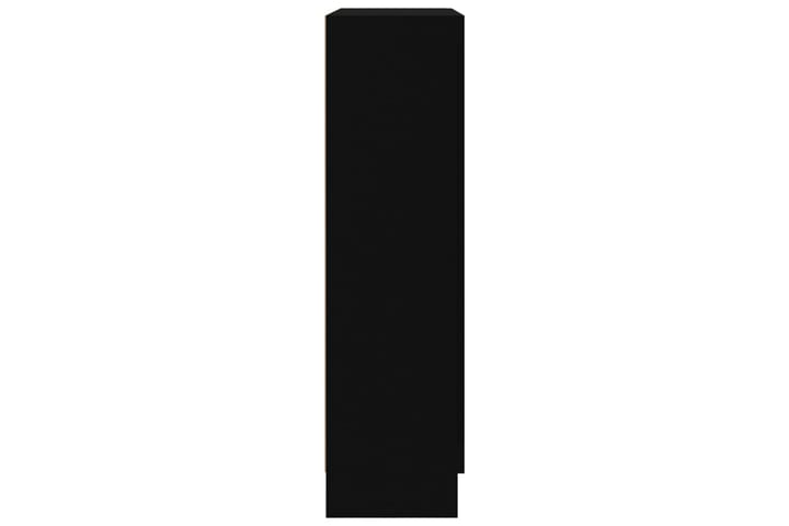 Vitriinikaappi musta 82,5x30,5x115 cm lastulevy - Musta - Säilytys - Kaappi - Vitriini