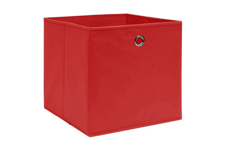 Säilytyslaatikot 10 kpl kuitukangas 28x28x28 cm punainen - Punainen - Säilytys - Piensäilytys - Säilytyslaatikko - Laatikko
