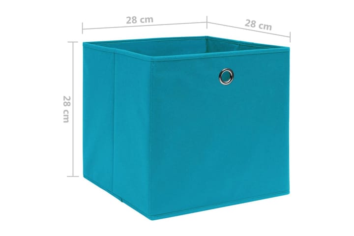 Säilytyslaatikot 4 kpl kuitukangas 28x28x28 cm vaaleansinine - Sininen - Säilytys - Piensäilytys - Säilytyslaatikko