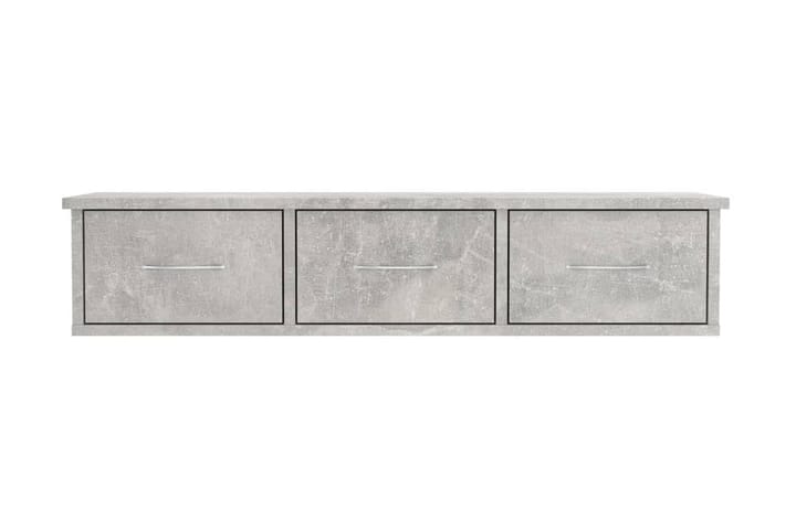 Seinälaatikkohylly betoninharmaa 90x26x18,5 cm lastulevy - Harmaa - Säilytys - Piensäilytys